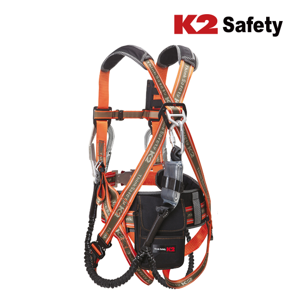 K2 Y전체식 안전벨트 KB-9201(2개걸이용) 오렌지