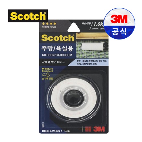 3M Scotch 강력 폼 양면테이프 주방/욕실용(KB210)