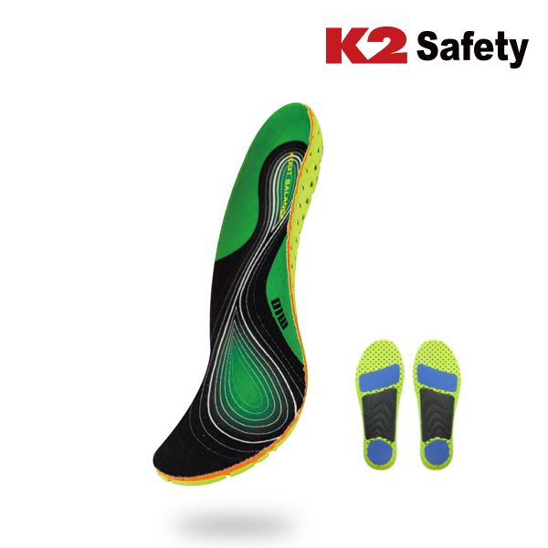 K2 safety 풋 밸런스 인솔 IUA20998 항균 항습 항곰팡이 하중압력분산 충격완화